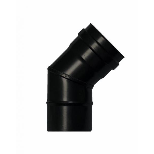 CODO EXOPELLET NEGRO 80X45º