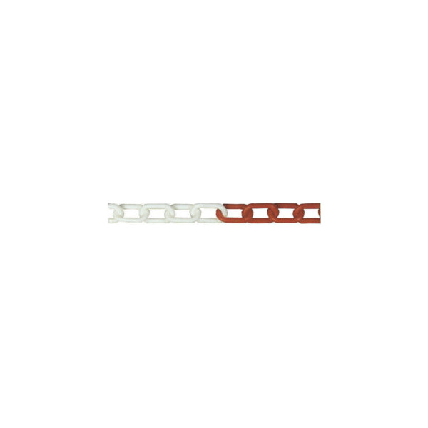 CADENA PLASTICO ROJO/BCO  8 MM R/25