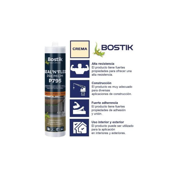 SELLADOR POLIURETANO P795 SF BEIGE 300ML BOSTIK