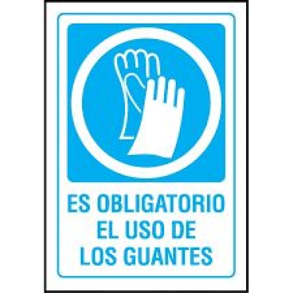 CARTEL OBRA USO OBLIGATORIO GUANTES