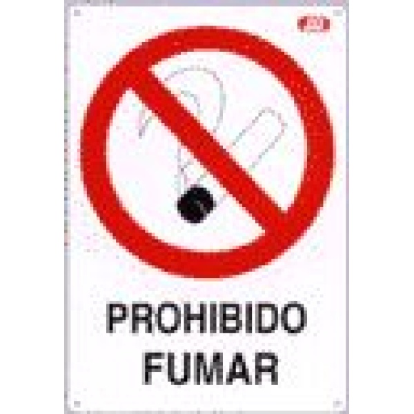 CARTEL OBRA PROHIBIDO FUMAR