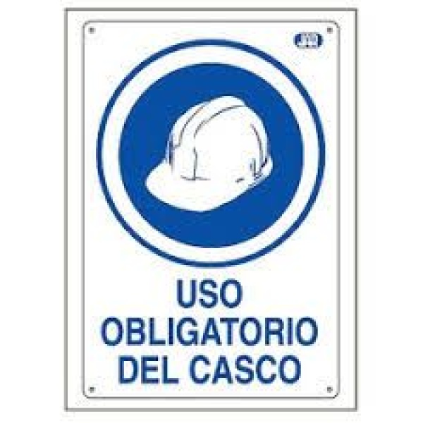 CARTEL OBRA USO OBLIGATORIO CASCO