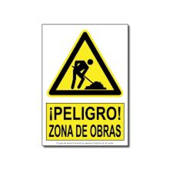 CARTEL OBRA PELIGRO ZONA DE OBRAS