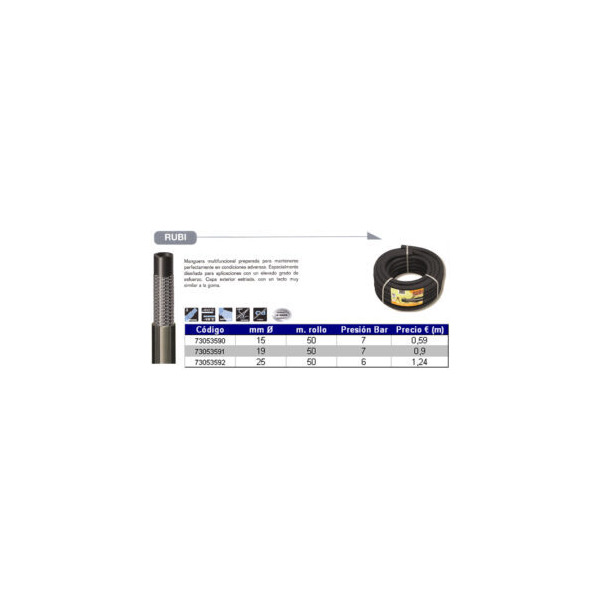 MANGUERA PROFY-RUBI 25 x 50 ROLLO
