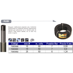 MANGUERA PROFY-RUBI 25 x 50 ROLLO