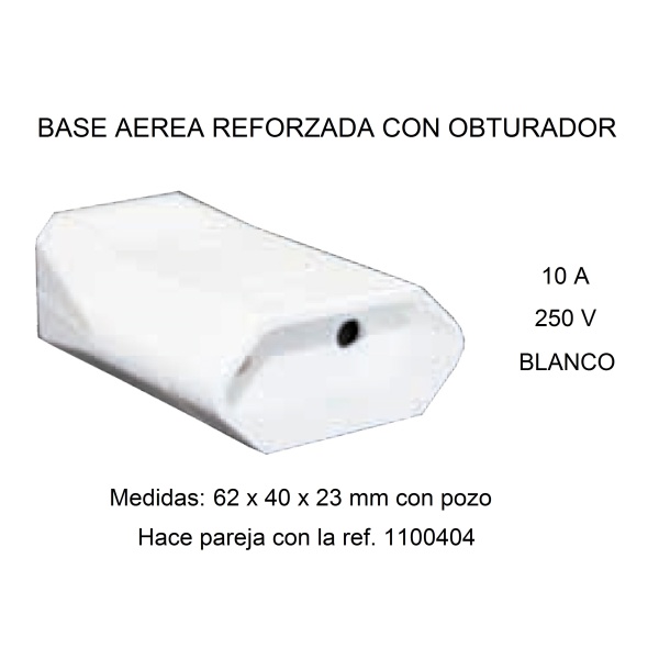 BASE PLANA BLANCA 10A 250V 1000405