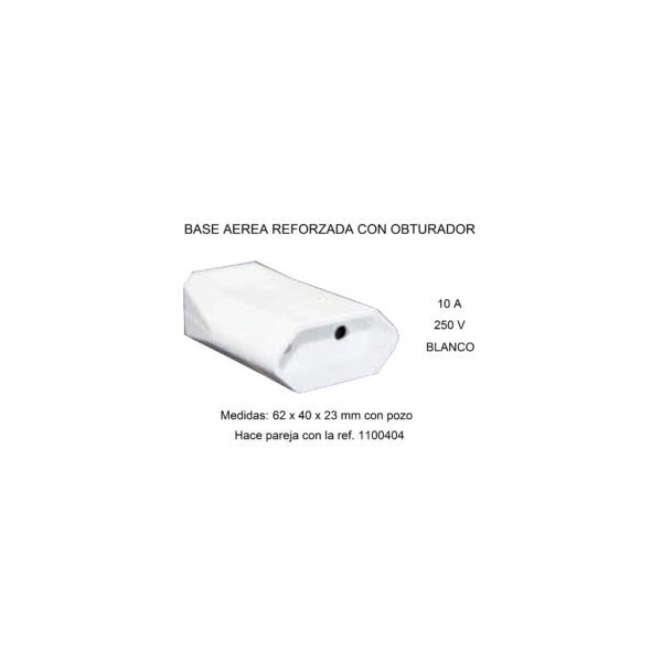 BASE PLANA BLANCA 10A 250V 1000405