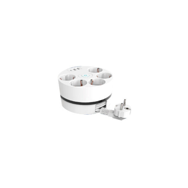 BASE REDONDA 5T +2USBA+1USBC CABLE 3M 1003001