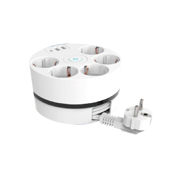 BASE REDONDA 5T +2USBA+1USBC CABLE 3M 1003001