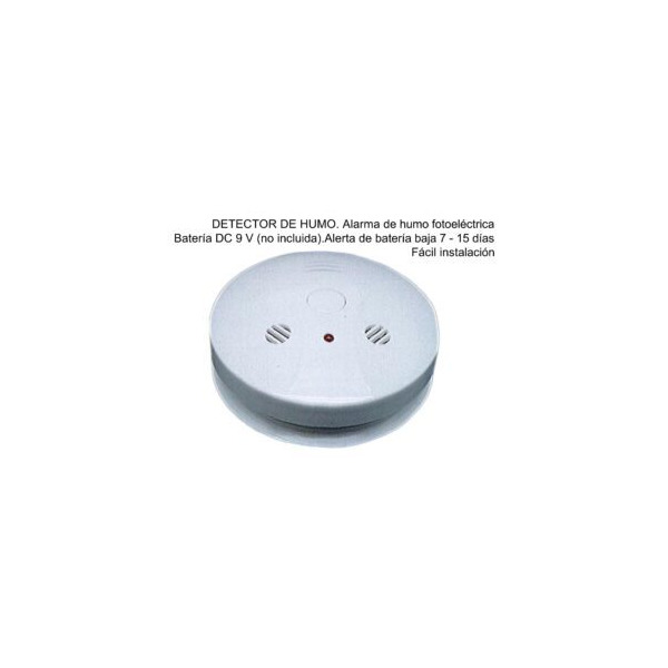 DETECTOR HUMO C/ALARMA 85DB 9V 2402004