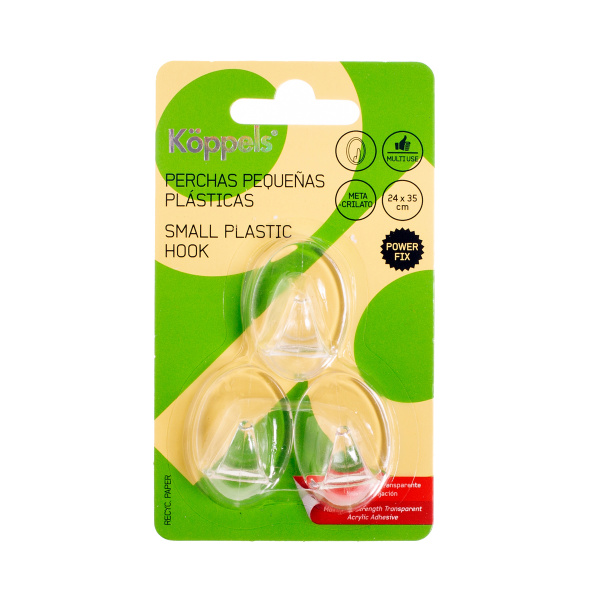 PERCHA PLASTICO ADH. TR 3