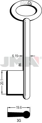 LLAVE BRUTO GORJA 3G-NIK/G