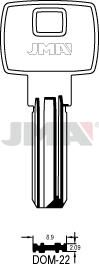 LLAVE BRUTO SEG. ALPACA DOM-22